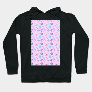 Pastel Goth Occult Pagan Pattern Creepy Cute Hoodie